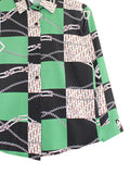 GOLD PATTERN BLOUSE SHIRT BT889