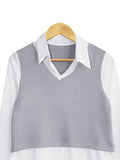 TWO TONE COLLAR SHIRT CT090