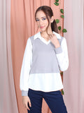 TWO TONE COLLAR SHIRT CT090