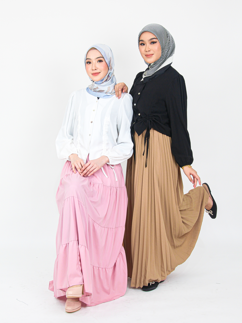 TIE CROP TOP BUTTONED BLOUSE CT192