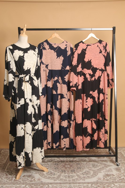 MORIS FLORAL LONG DRESS BD321