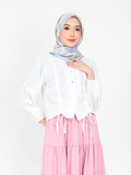 TIE CROP TOP BUTTONED BLOUSE CT192