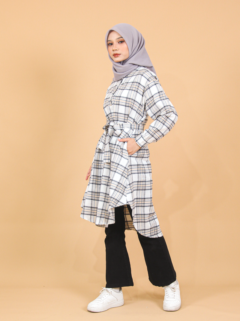 CHECKERED COTTON TUNIC CT208