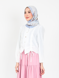 TIE CROP TOP BUTTONED BLOUSE CT192