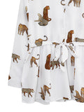 CHEETAH WAIST TIE BLOUSE BT946
