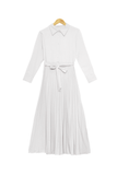 BUTTONED PLEATED DRESS BD346