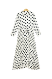 POLKA DOT PLEATED DRESS BD349