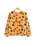 SMITCH PATCH V-NECK BLOUSE BT816